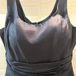 Blue cummerbund dress